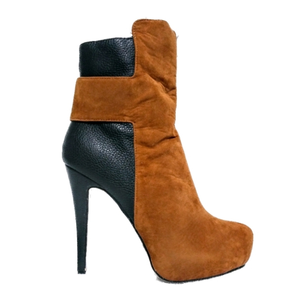 Just Fabulous Women 9 Brown Black Stiletto Booties